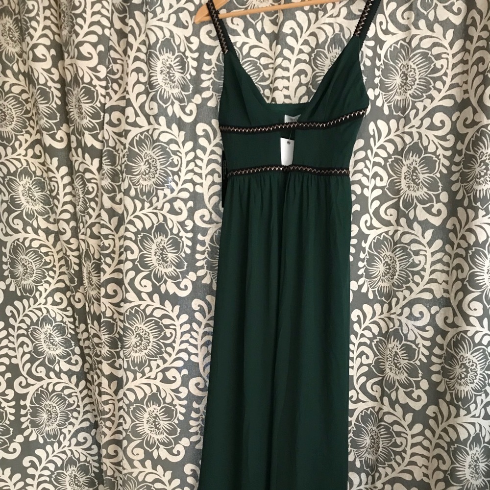 Wydlr green maxi dress NWT